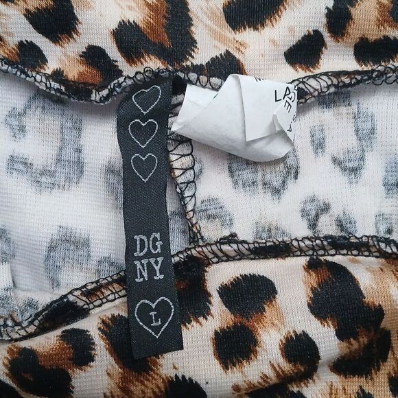 DGNY cheetah print leggings with pockets Sz L NWOT - Picture 8 of 8